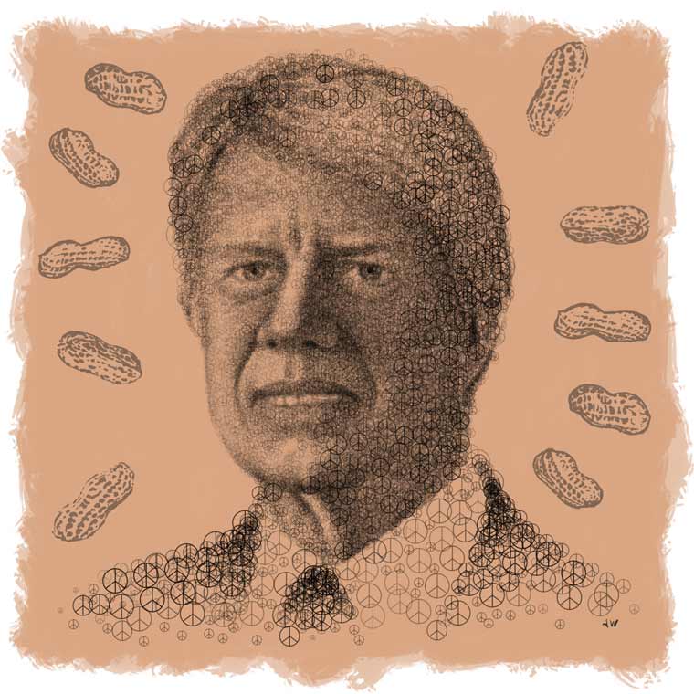 Op-Ed Illustration of former President Jimmy Carter